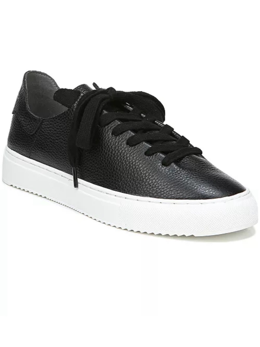 Women’s SAM EDELMAN Poppy black leather lace up sneakers- Size 10